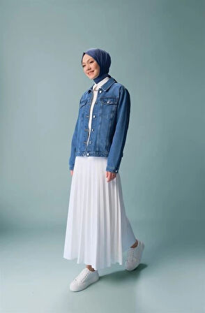 Armine Denim Ceket 24Yd3415 Mavi
