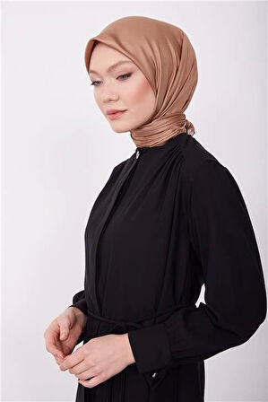 Armine Beli Bağlamalı Gömlek 23K3418 Siyah
