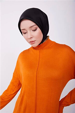 Armine Elbise 23Kd4248 Yanık Oranj