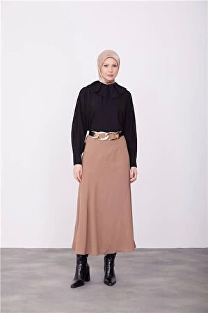 Armine Yakası Pileli Ve Allerli Bluz 23K3416 Siyah