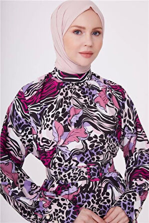 Armine Elbise 23Yd4355 Orkide