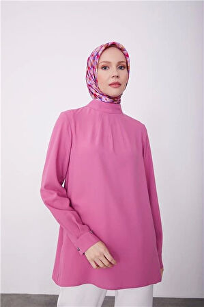 Armine Arkası Pilikaşe Detaylı Bluz 23K3435 Menekşe