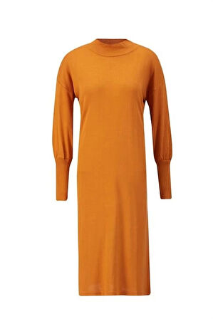 Armine Tunik Elbise 23KD4249 Yanık Oranj