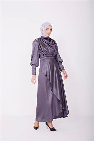 Armine Abiye Elbise 23Yd1905 Gri