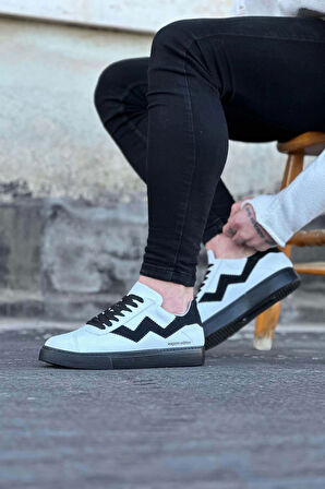 Wagoon WG160 Beyaz Siyah Erkek Casual Ayakkabı