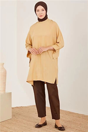 Armine Kimono Kollu Naturel Tunik 23Y4435 Bej