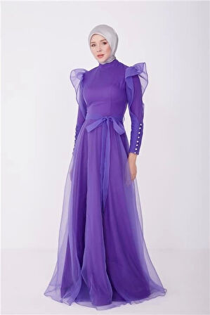 Armine Abiye Elbise 23Yd8500 Menekşe