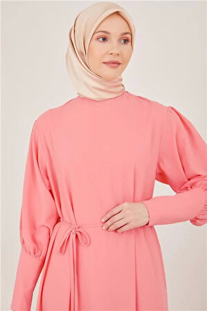 Armine Uzun Manşetli Elbise 23Y9647 Şeker Pembe