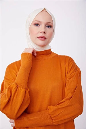 Armine Tunik Elbise 23Kd4249 Yanık Oranj