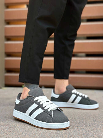 BA0235 BOA İki Çizgili Füme Erkek Günlük Ayakkabı