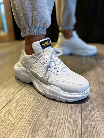 Knack Yüksek Taban Günlük Ayakkabı N75 Kapitone Beyaz