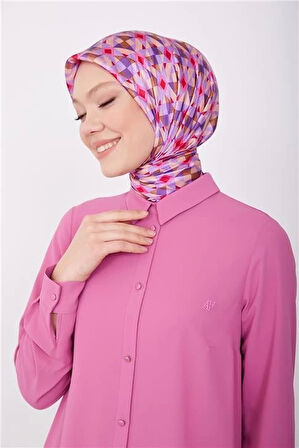 Armine Uzun Kolluarmine Logolu Tunik 23Kh411 Menekşe