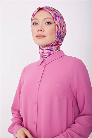 Armine Uzun Kolluarmine Logolu Tunik 23Kh411 Menekşe