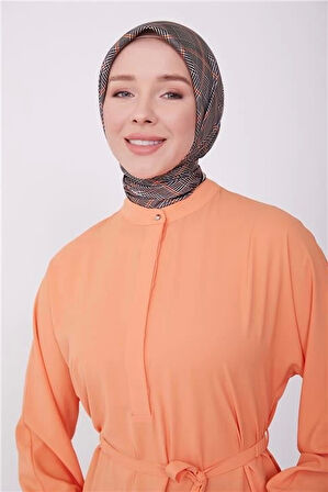 Armine Lastikli Kemerli Tunik 23K4701 Mandarin