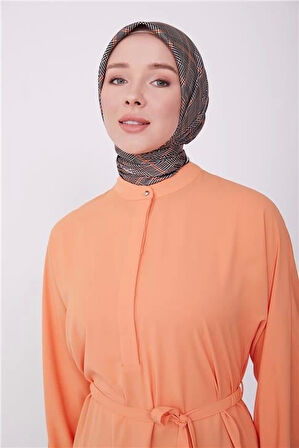 Armine Lastikli Kemerli Tunik 23K4701 Mandarin