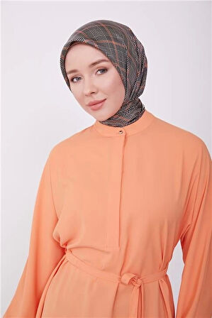 Armine Lastikli Kemerli Tunik 23K4701 Mandarin