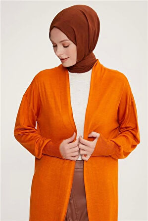 Armine Hırka 22Kd4245 Yanık Oranj