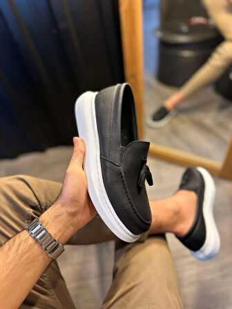 Knack Günlük Spor Klasik Ayakkabı 818 Siyah (Beyaz Taban)