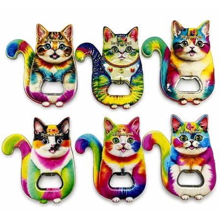 Kedi Tasarımı İstanbul Temalı Buzdolapı Süsü Magnet Alk5407