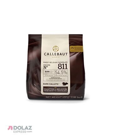 Callebaut 811 Bitter Pul Kuvertur Çikolata 400 G 