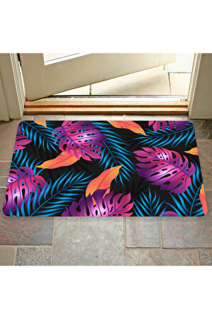 Dijital Baskılı Desenli Dekoratif Dış Kapı Önü ve Iç Mekan Paspası yıkanabilir Kaymaz Taban