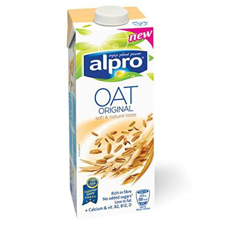 Alpro Original Laktozsuz Tam Yağlı 1 lt Yulaf Sütü