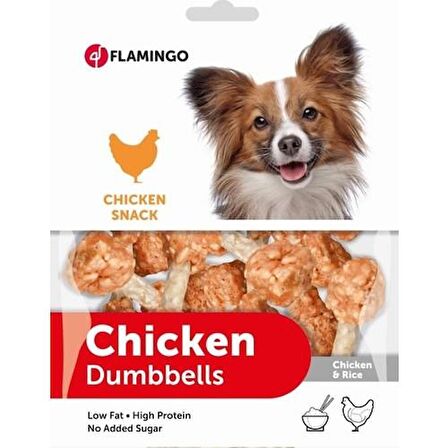 Flamingo Chick Tavuk ve Pirinçli Dumbell Köpek Ödülü 150 Gr