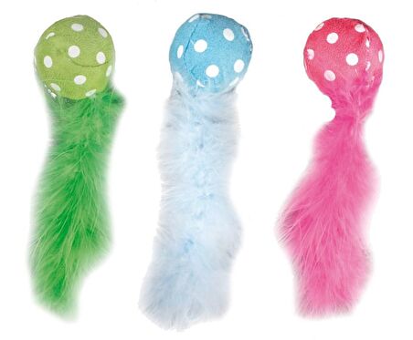 Karlie Kuyruklu Peluş Top 14x4cm Karışık Renkli