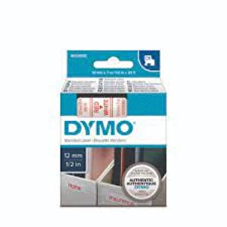 Dymo D1 Şerit Standart 12 MMx7 MT Beyaz Üzerine Kırmızı 45015