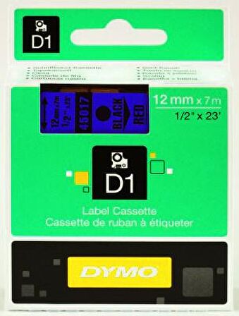 Dymo D1 Şerit Standart 12 MMx7 MT Kırmızı Üzerine Siyah 45017