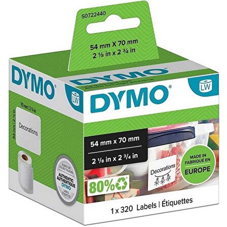 DYMO 99015 LW DİSKET ETİKETİ 320 Lİ 70x54mm