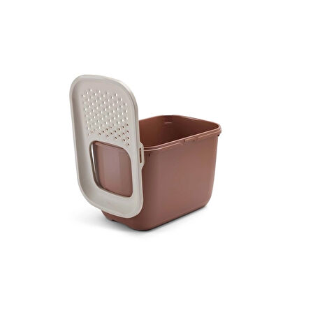 Savic Hop In | Üst Girişli Kedi Tuvaleti – Toskana Kırmızısı