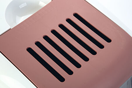 Beeztees Kapalı Kedi Tuvaleti, Koku Filtreli, Pembe Beyaz, 56x39x39cm