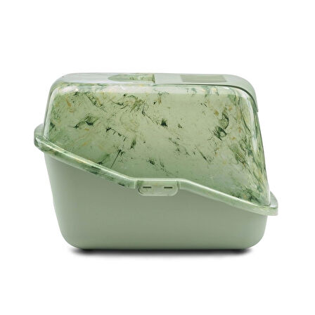Savic Nestor Mermer | Şık Kedi Kum Kabı – Mermer Amazon Yeşili