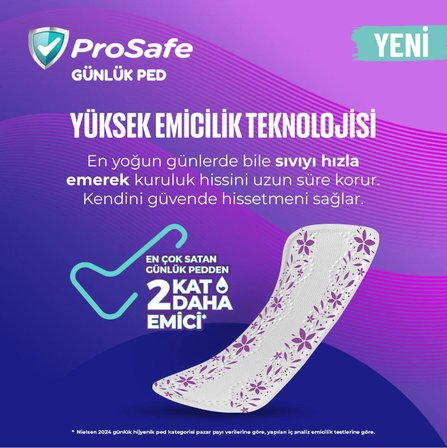 Prosafe Günlük Ped Extra Uzun 20 Adet
