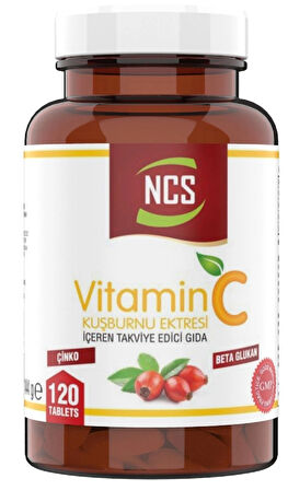C Vitamini 1000 mg  Beta Glucan Zinc Rose Hips 120 Tablet