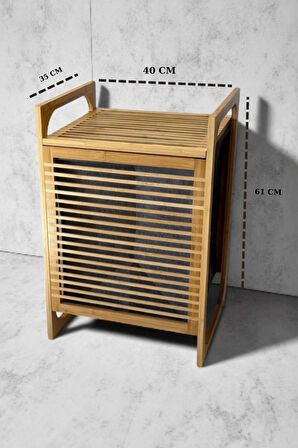 Bambu Kirli Çamaşır Sepeti Banyo Düzenleyici Oyuncak Saklama Organizer