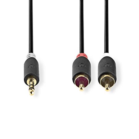 3.5 mm Erkek - 2x RCA Erkek Kablo 2m