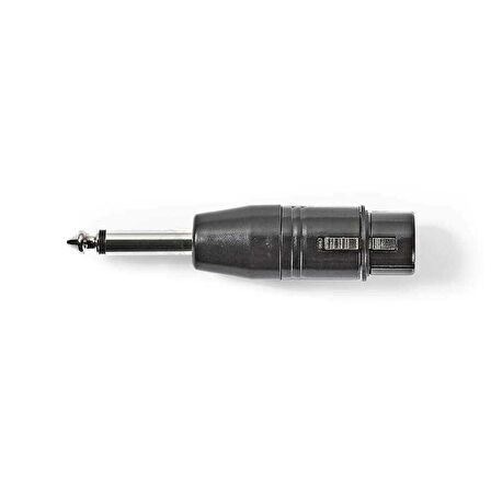 XLR Dişi - 6.35 mm Erkek Mono Metal Konnektör