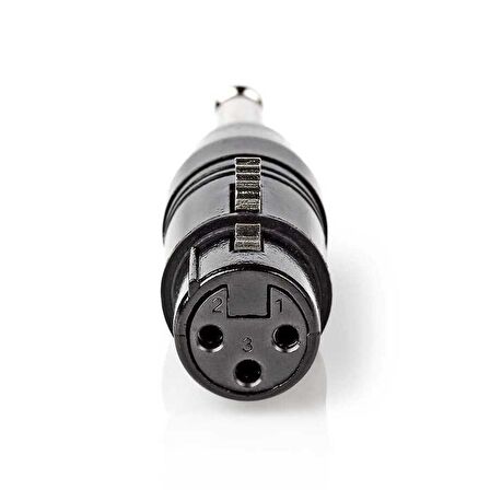 XLR Dişi - 6.35 mm Erkek Mono Metal Konnektör