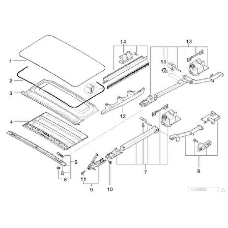 BMW E36 E39 SUNROOF KIZAK BAKALİTİ 54128119095 VE 54128202277