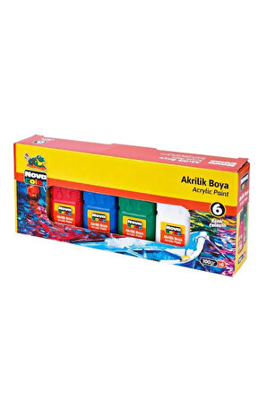 Nova Color 6 Renk Akrilik Boya 100gr 6'lı Ve Nova Color 12x12 ml Yağlı Boya Seti Ve Şövale Seti