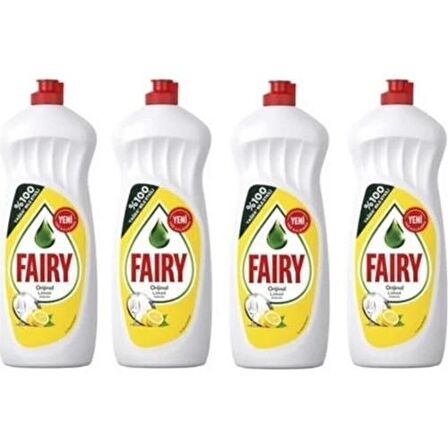 Fairy Limonlu Sıvı Elde Yıkama Deterjanı 4 x 650 ml 