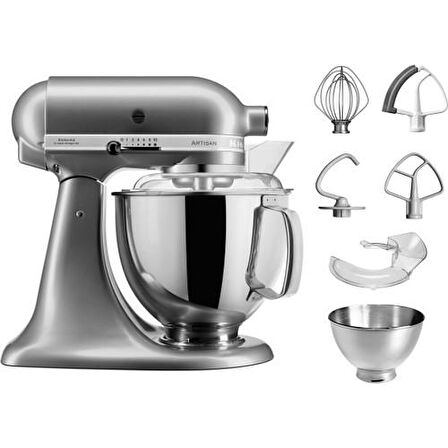 KitchenAid Artisan 5KSM175PSECU Contour Silver 4.8 L Stand Mikser