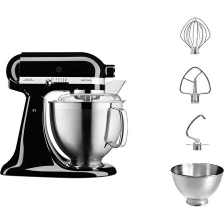 KitchenAid Artisan 5KSM185PSEOB Onyx Black 4.8 Litre Stand Mikser