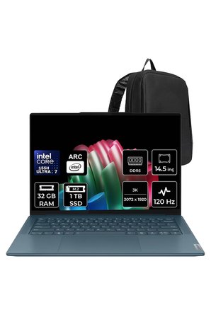Yoga Pro 7 Core Ultra 7 155H 32GB RAM 1TB SSD 14.5" 3K 400nits 120Hz Multi-Touch FreeDOS 83E20013TRP303 Notebook + PER4 Çanta