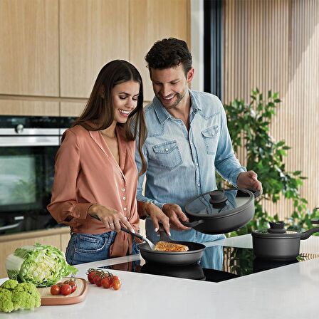 BergHOFF LEO STONE Yapışmaz Alüminyum Döküm Kızartma Tavası 28 cm - 3950588