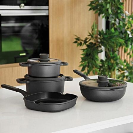 BergHOFF LEO STONE Yapışmaz Alüminyum Döküm Wok Tava 30 cm