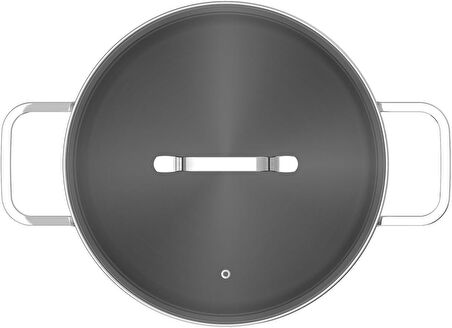 BerhgHOFF Dina Helix Paslanmaz Çelik Kapaklı Derin Tencere 24cm - 1315080