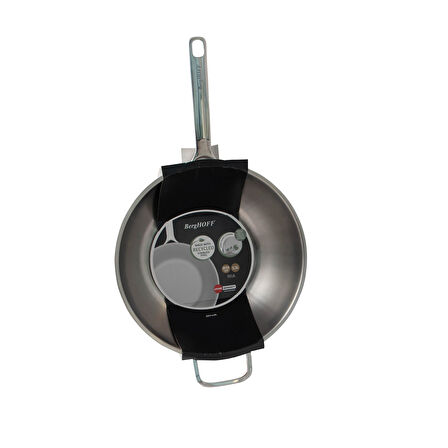 BerhgHOFF Dina Helix Paslanmaz Çelik Wok Tava 30cm - 1315082